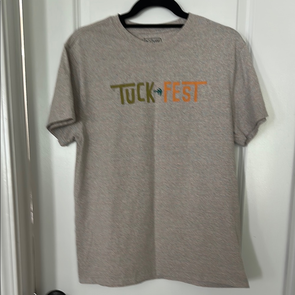 Beige speckled tshirt Tuck Fest from whitewater center event size Medium